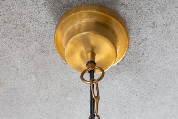 Lampe à suspendre ronde industrielle en métal Ø43 cm E27 en or