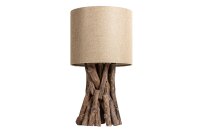 Lampe de table Blendarme bois lin 50 cm E27 confortable