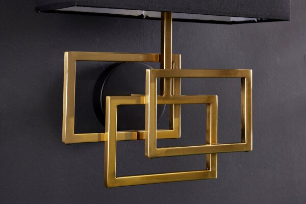 Applique tissu anti-éblouissement P:20 cm E27 en or noir
