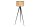 Lampadaire tripode bois plastique tressage viennois E27