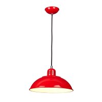 Suspension SECRETER rouge &Oslash;30cm r&eacute;glable Lampe