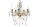 Lustre métal acrylique bougies 5 flammes E14
