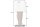 Lampe de table Blanc Bois Tissu E27 H:58 cm confortable