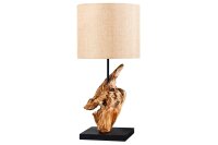 Lampe de table moderne tissu anti-éblouissant bois...