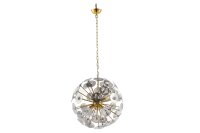 Ronde lampe à suspendre boule verre métal...