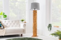 Lampadaire bois tissu naturel 138 cm E27 avec...