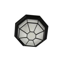 Plafonnier dextérieur noir rustique IP44 MILANO