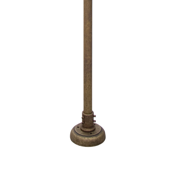 Lampe dallée IP44 en bronze antique E27 210 cm verre laiton