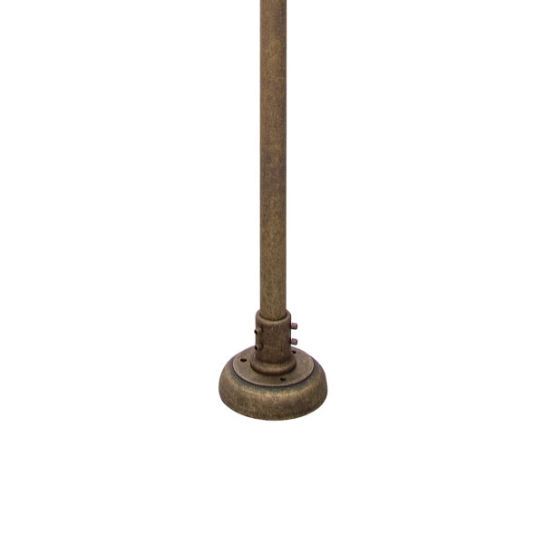 Lampe dallée 3 flammes IP44 E27 210 cm laiton verre