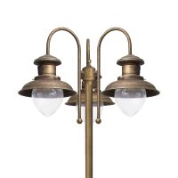 Lampe dallée 3 flammes IP44 E27 210 cm laiton verre