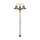Lampe dallée 3 flammes IP44 E27 210 cm laiton verre