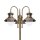 Lampe dallée 3 flammes IP44 E27 210 cm laiton verre