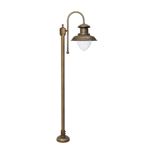 Lampe dallée en bronze antique mat IP44 E27 150 cm laiton