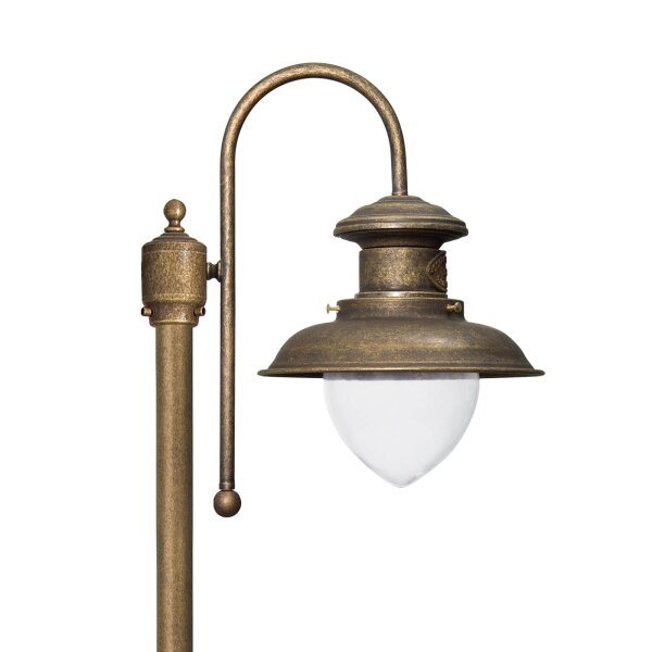 Lampe dallée en bronze antique mat IP44 E27 150 cm laiton