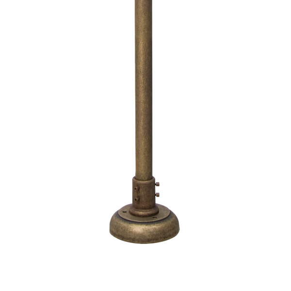 Lampe dallée en bronze antique mat IP44 E27 150 cm laiton