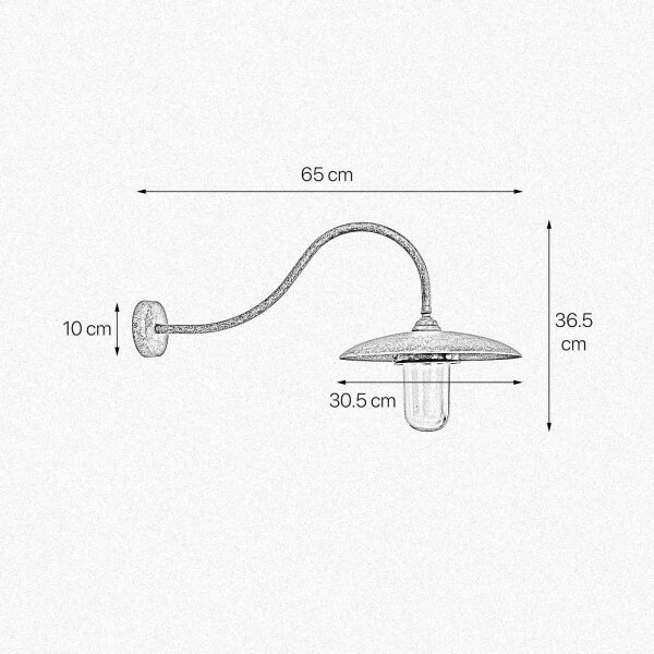 Lampe dextérieur mur IP44 E27 verre laiton massif Maritim