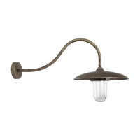 Lampe dextérieur mur IP44 E27 verre laiton massif...