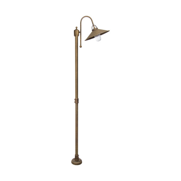 Lampe dallée maritime laiton verre IP44 210 cm de haut E27