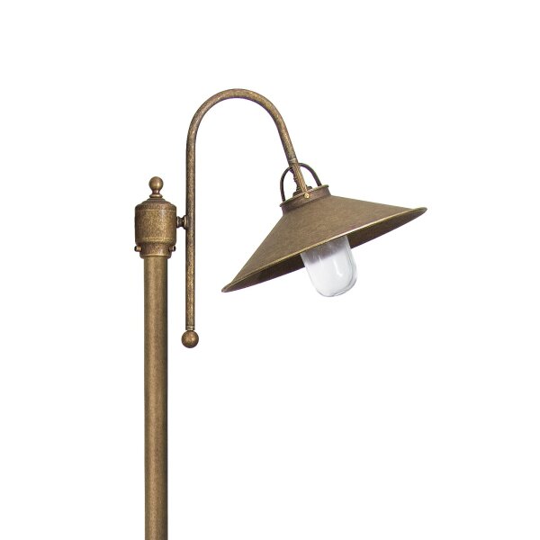 Lampe dallée maritime laiton verre IP44 210 cm de haut E27