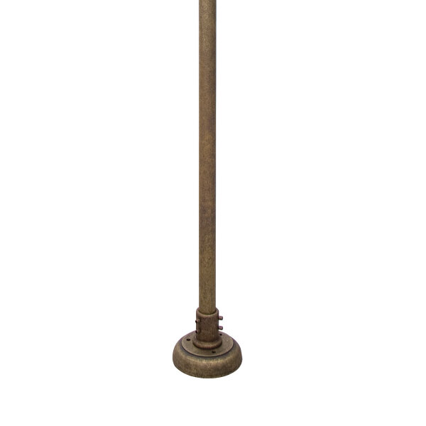 Lampe dallée maritime laiton verre IP44 210 cm de haut E27