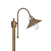 Lampadaire extérieur IP44 E27 148 cm laiton verre...