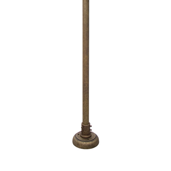 Lampe de chemin rustique IP44 2 flammes E27 210 cm laiton