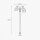 Lampe de chemin rustique IP44 2 flammes E27 210 cm laiton