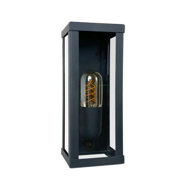 Applique extérieure E27 IP43 H : 25 cm Fer Verre