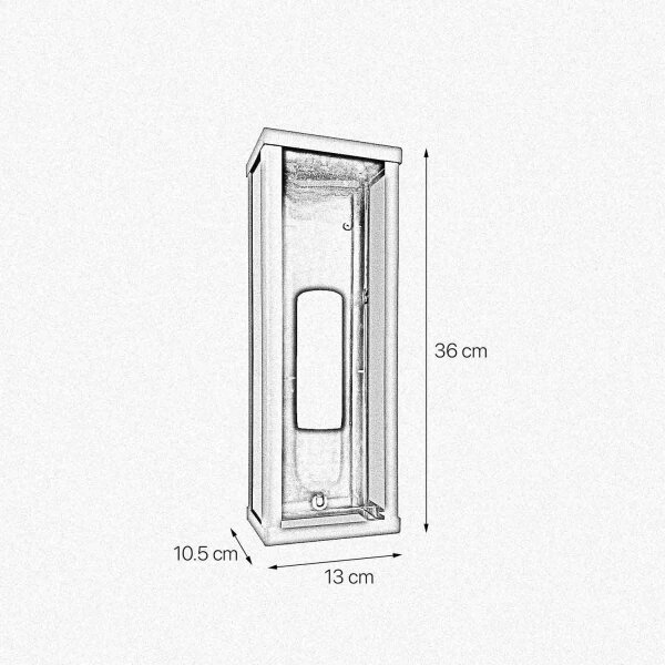 Lampe dextérieur mur en bronze mat IP43 E27 fer verre