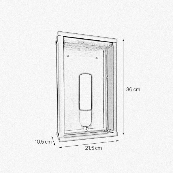 Applique extérieure H : 36 cm IP43 E27 en bronze en fer verre