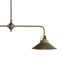 Lampe de plafond à 2 flammes E27 en bronze antique...