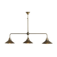 Plafonnier r&eacute;glable en laiton L : 115 cm en bronze...