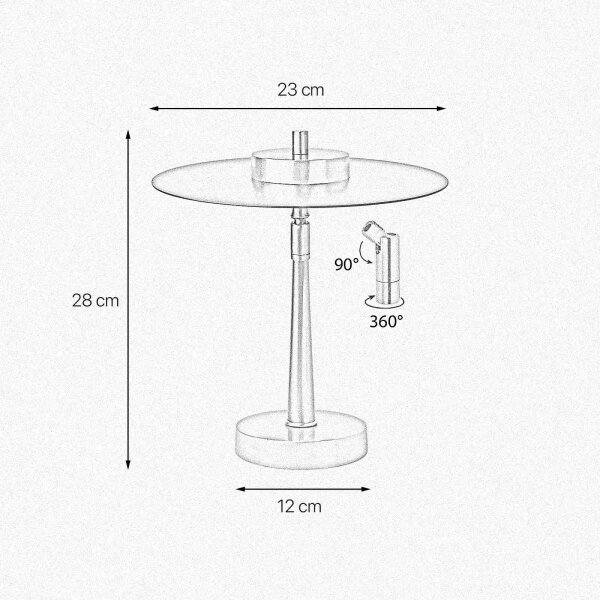 Lampe de table LED laiton fer H : 28 cm 2700 K Moderne