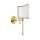 Applique E14 laiton poli tissu blanc Classique