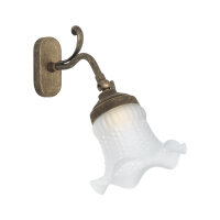 Applique murale ajustable E14 en bronze antique blanc...