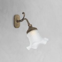 Applique murale ajustable E14 en bronze antique blanc...