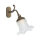 Applique murale ajustable E14 en bronze antique blanc laiton verre