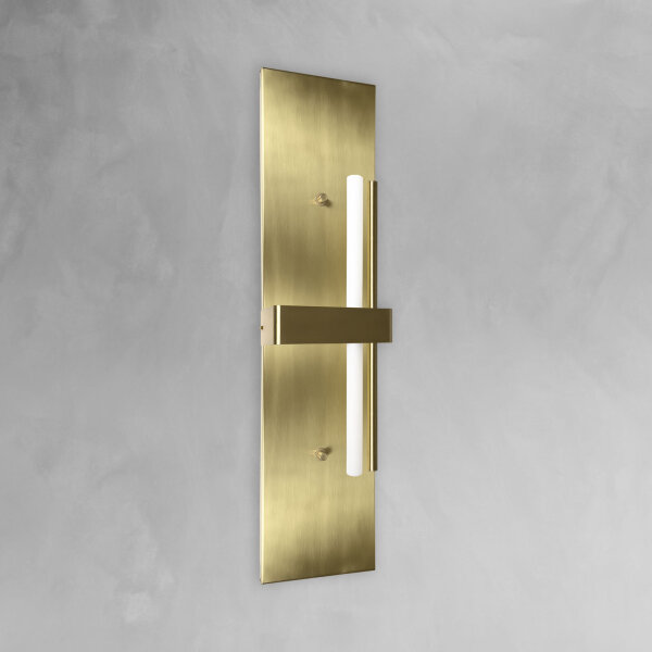 Applique laiton H : 80 cm grand massif en bronze clair pour S14d