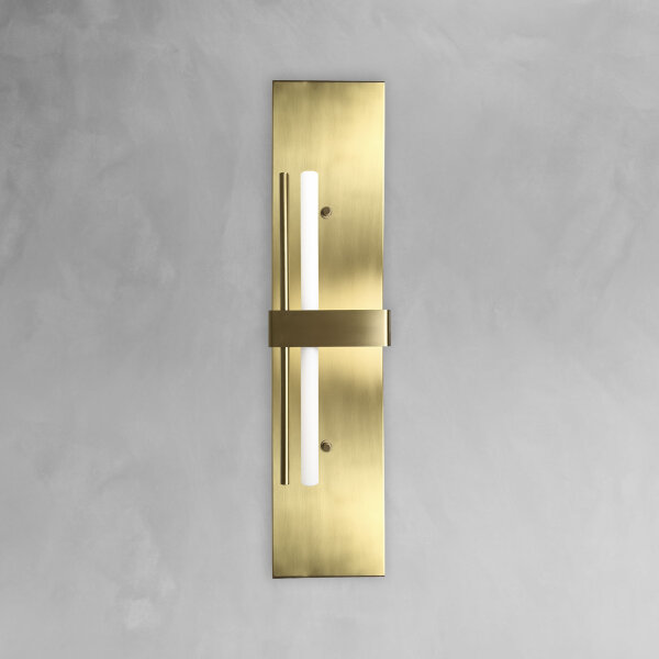 Applique laiton H : 80 cm grand massif en bronze clair pour S14d