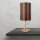 Lampe de table laiton tissu 38,5 cm E27 en bronze clair brun