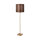 Lampadaire en bronze clair brun E27 160,5 cm laiton tissu