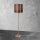 Lampadaire en bronze clair brun E27 160,5 cm laiton tissu