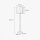 Lampadaire en bronze clair brun E27 160,5 cm laiton tissu
