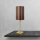 Lampe de table en bronze clair brun E27 48,5 cm laiton tissu