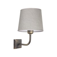 Applique E27 en bronze mat Beige Tissu laiton...