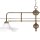 Suspension à 2 flammes en bronze antique blanc E27 laiton verre