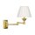 Applique murale laiton poli tissu blanc E14 bras articulé