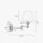 Applique murale laiton poli tissu blanc E14 bras articulé