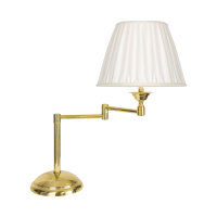 Lampe de table r&eacute;glable 47,5 cm laiton tissu E14