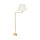 Lampadaire bras articulé 162 cm laiton tissu E27 salon